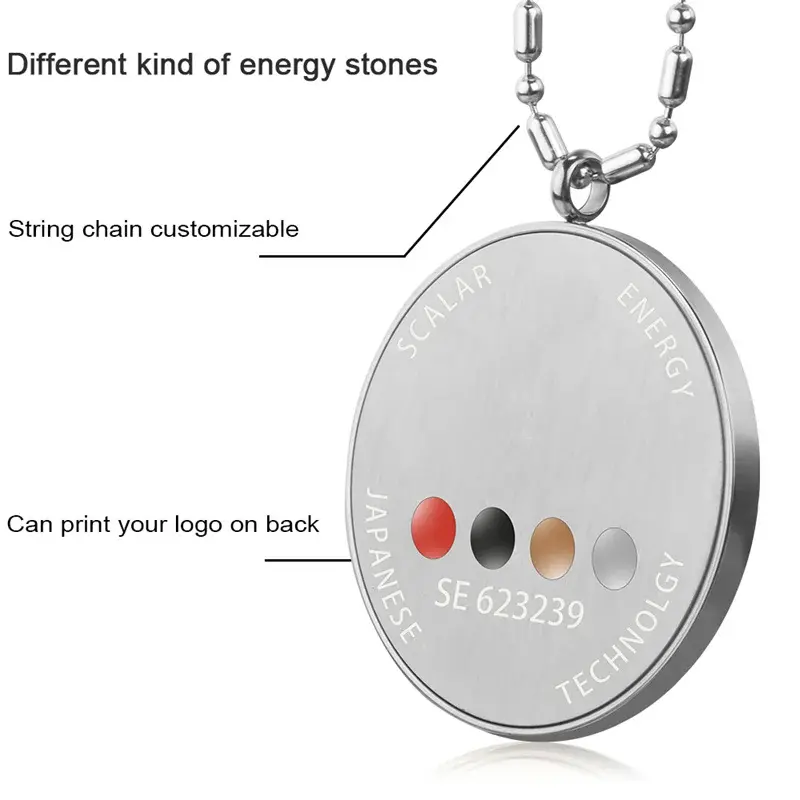 Thumbnail: "EBUTY Magnetic Grounding Stainless Steel Pendant – Trendy Health Necklace"