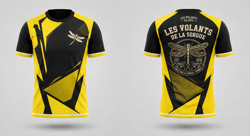 Maillot de badminton , fabrication Européenne, marquage par sublimation