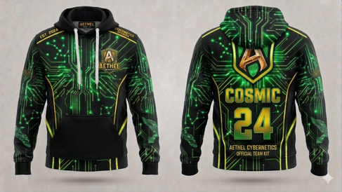 Sweat à capuche E-sport , fabrication Européenne, marquage par sublimation