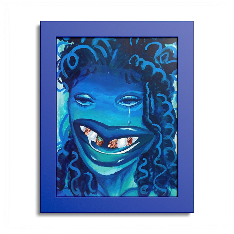 Thumbnail: Blue Surreal Smile Poster