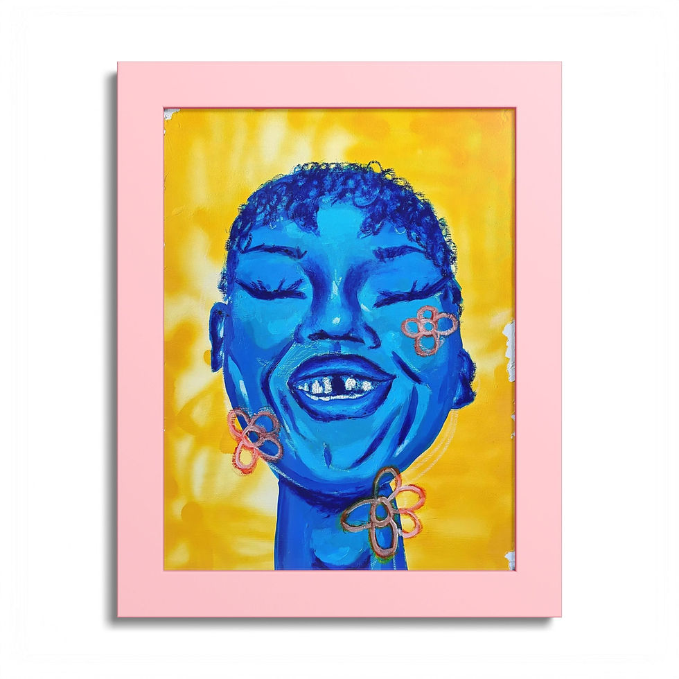 Thumbnail: Blue Girl Magic Pt.2 Colored Framed