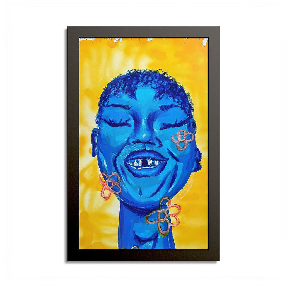 Thumbnail: Blue Girl Magic Pt.2 Colored Framed