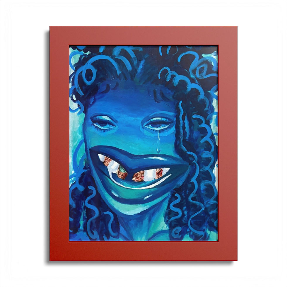 Thumbnail: Blue Surreal Smile Poster
