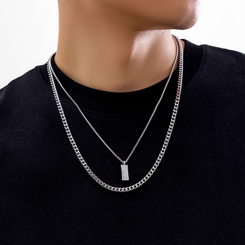 Dual Layer Titan Chain Necklace | BIrminghamExpressJewel