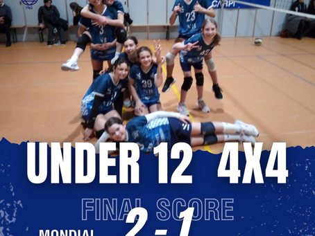 U12: 4x4 MONDIAL - VIVI VOLLEY 2-1 6x6 MONDIAL - PODIUM 0-3