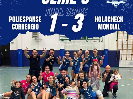 Serie C: POLIESPANSE CORREGGIO - HOLACHECK MONDIAL 1-3 ( 21-25 25-19 23-25 19-25)