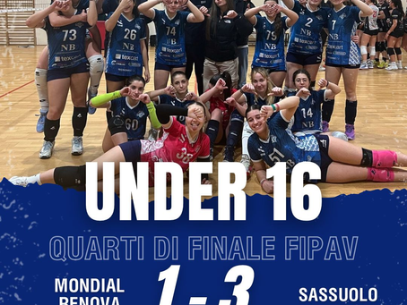 FIPAV QUARTI FINALE U16: BURGER KING SASSUOLO-MONDIAL RENOVA 3-1