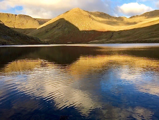 Sunlight on Kentmere Tarn