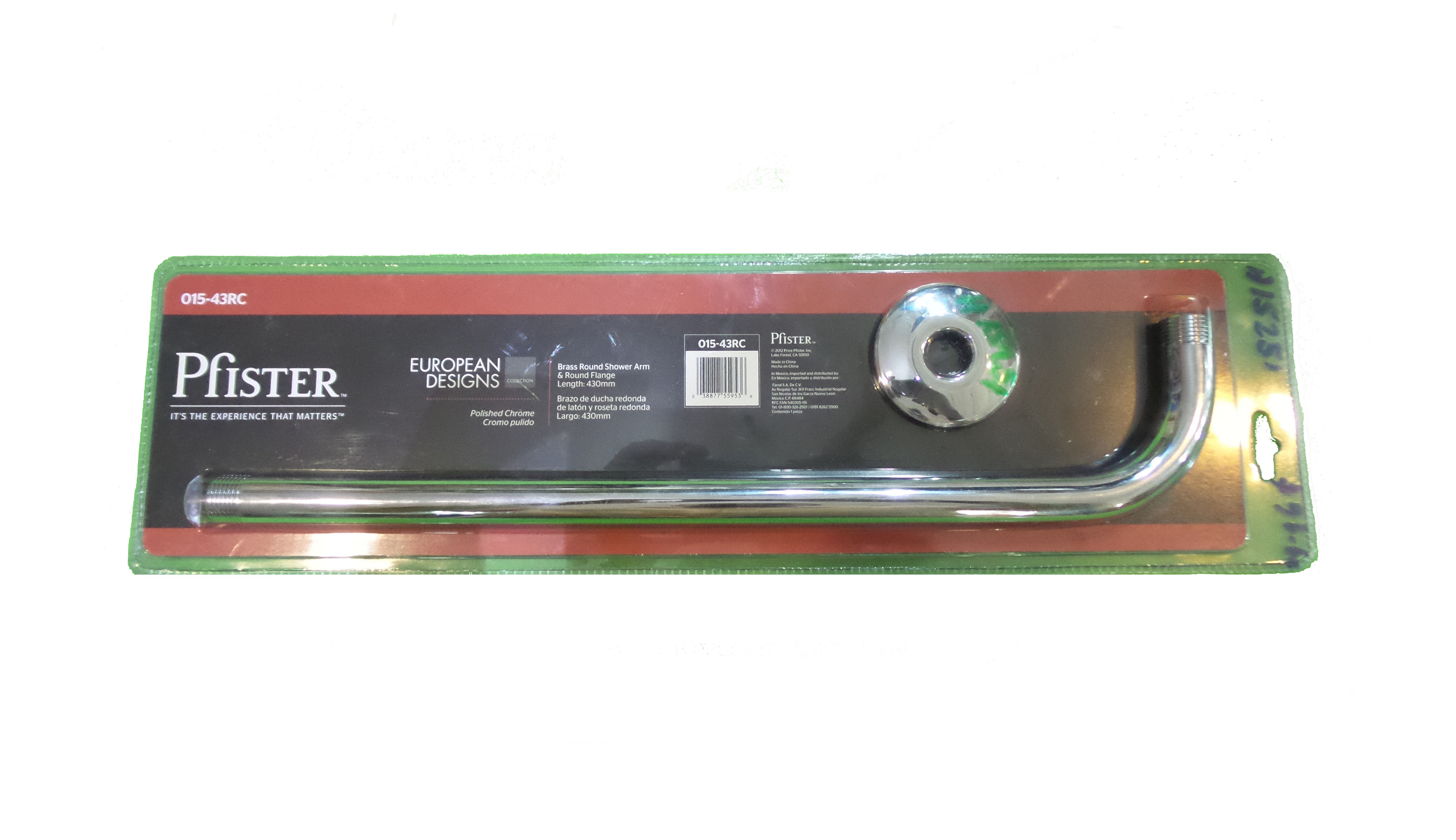 Pfister Brass Round Shower Arm & Round Flange