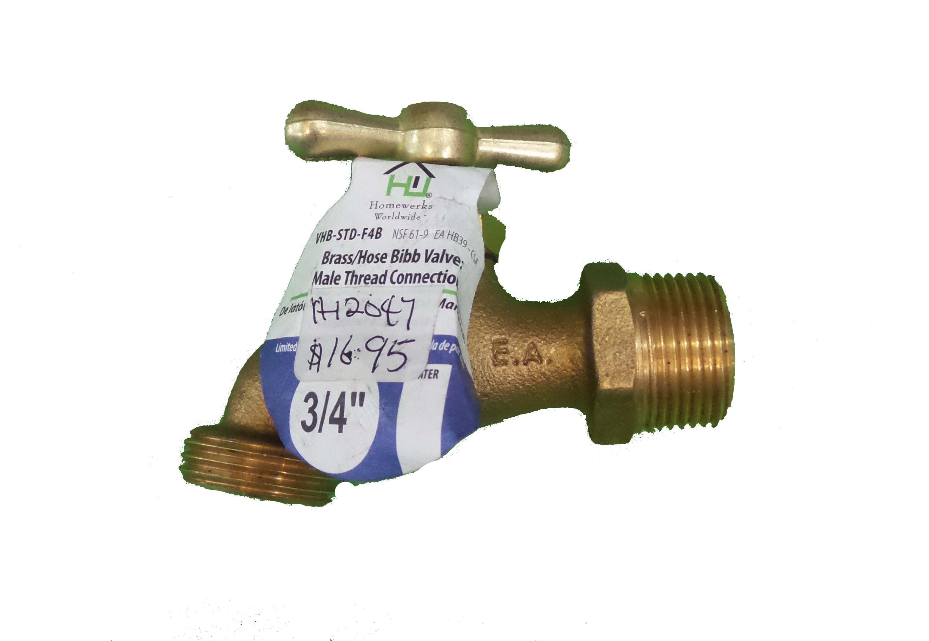 3/4" Brass Hose Bibb Valve
