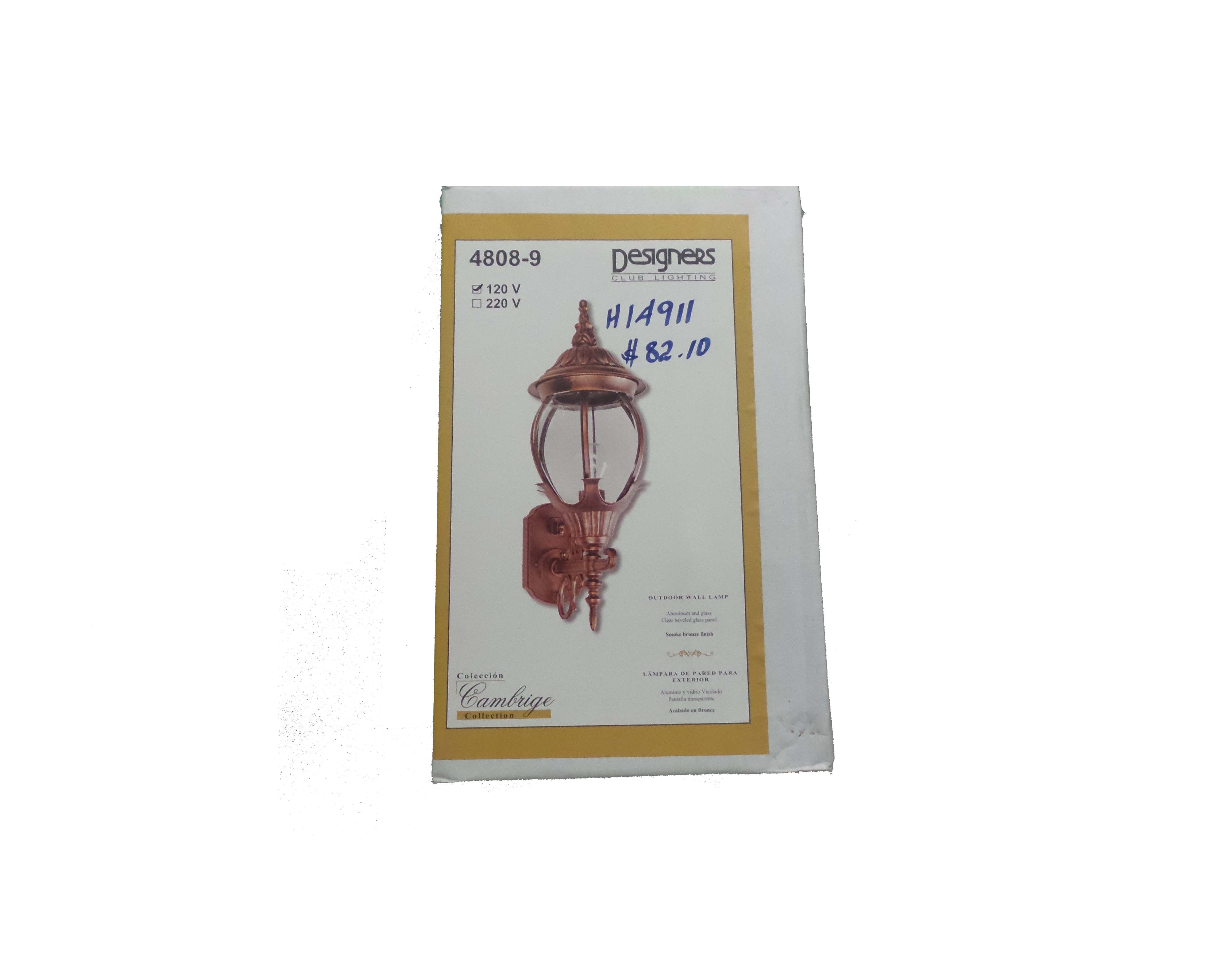 Designers Club Lighting 1 Light Outdoor Wall Lamp