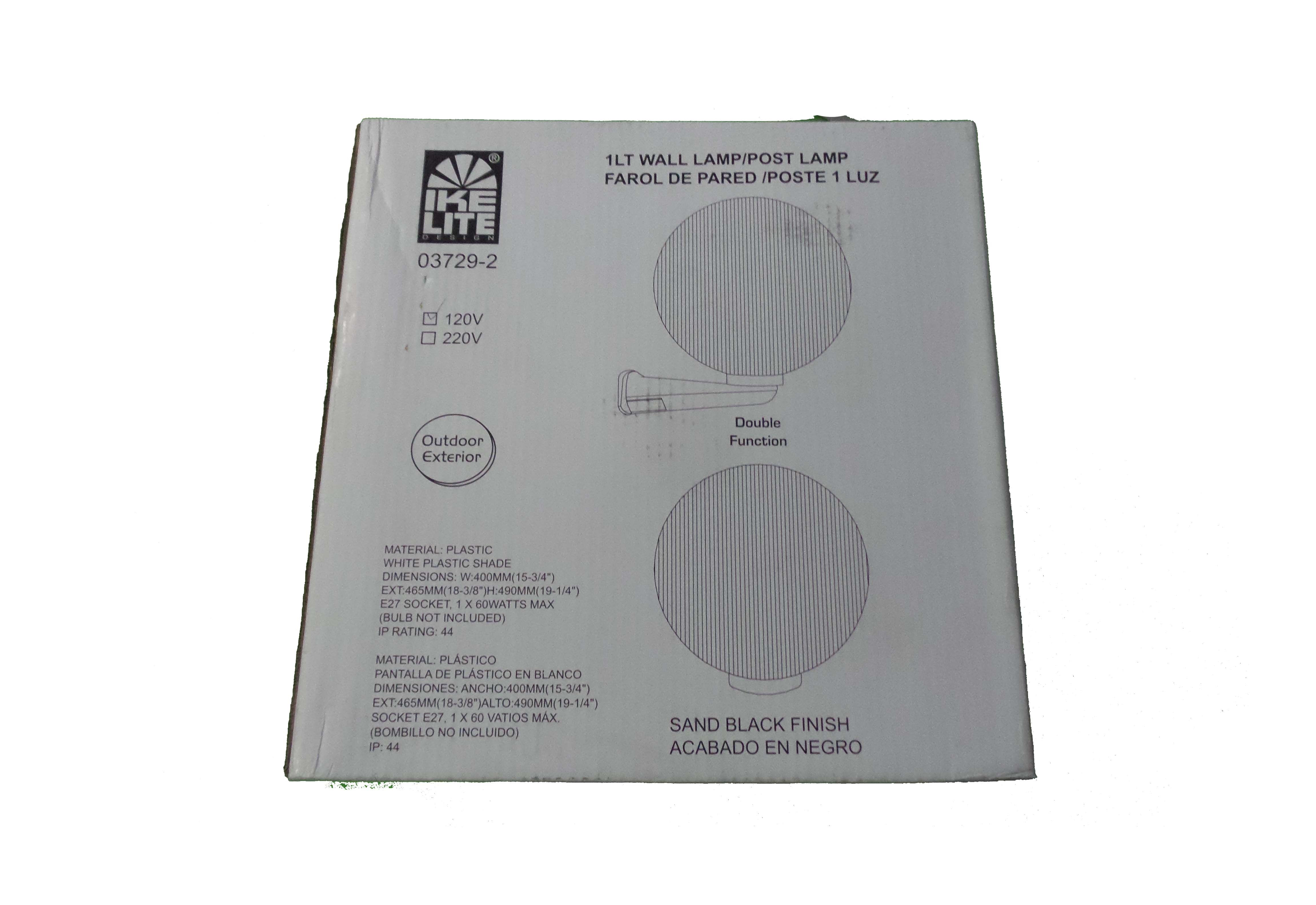 Ike Lite 1 Light Wall Lamp/ Post Lamp