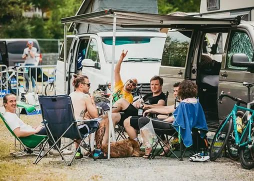 Campingplatz beim Rad Race One Twenty in Sonthofen, Allgäu