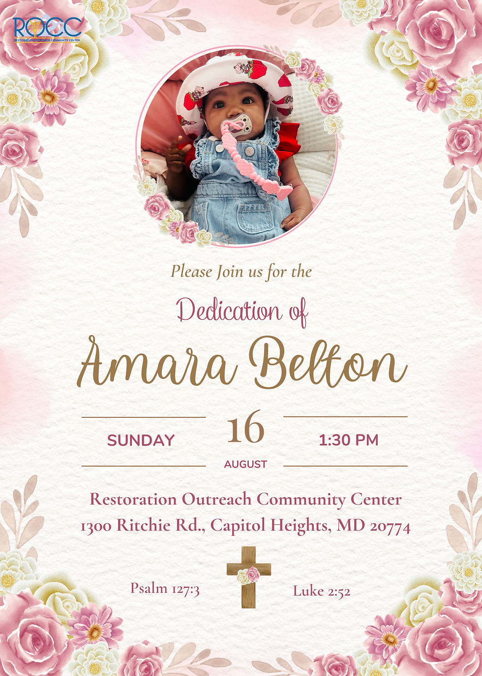 Dedication of Amara Belton