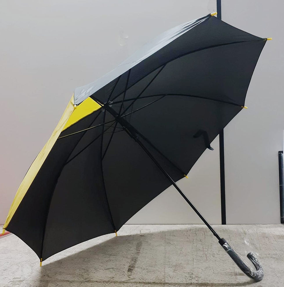 Miniatura: Guarda Chuva Preto e Amarelo Grande Resistente