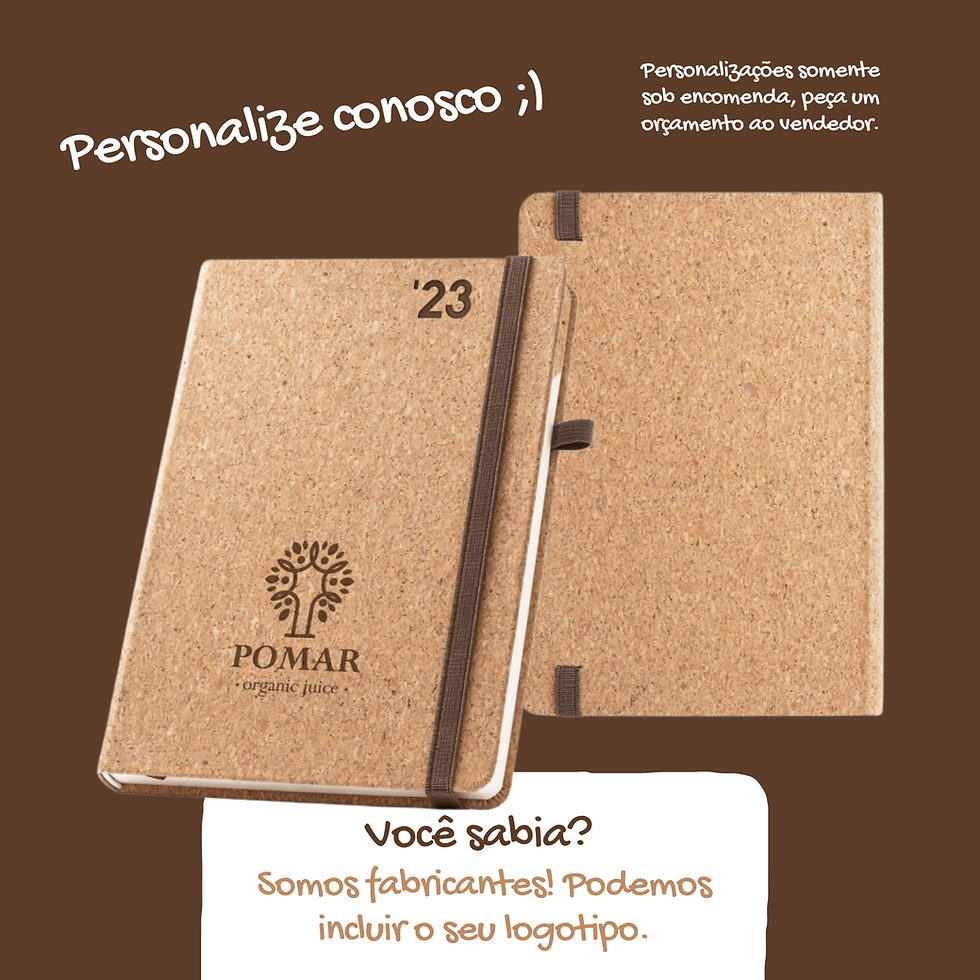 Miniatura: Caderno Agenda Calendário Cortiça Oportunidade 14,8cm 21cm