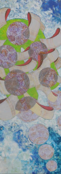 Imperceptible Symbiosis/Everything Counts in Large Amounts
Ronald Rodriguez
Oil and Bee's Wax on Panel
48"h x 36"w