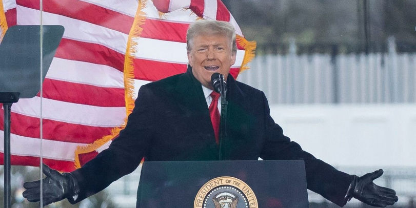 President Donald Trump is pictured as a federal judge orders financial disclosures in his $10 billion defamation lawsuit against the BBC.