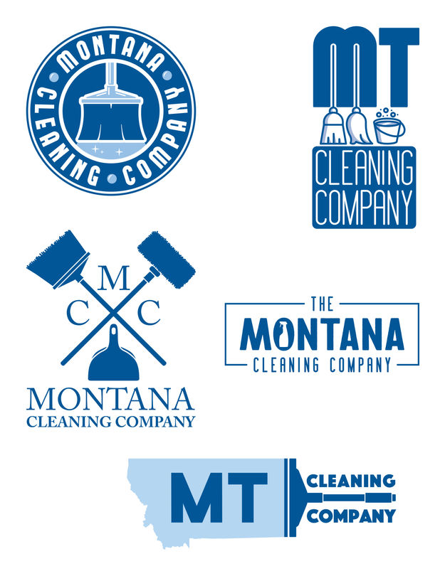 Montana Cleaning Company Logo Options