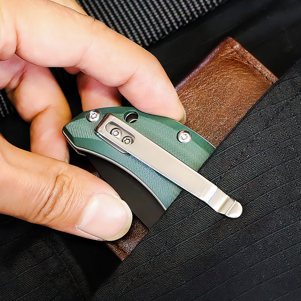Thumbnail: OERLA OLHG-D53 EDC Folding Pocket Knife 4" D2 Steel Blade with G10 Handle