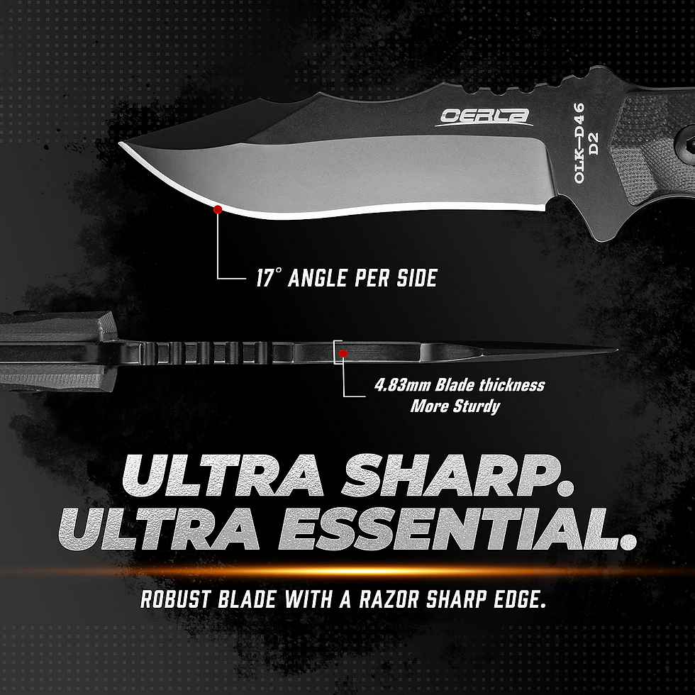 Thumbnail: OERLA OLK-D46 Tactical Knife Field Full Tang Fixed Blade Outdoor Camping Knife