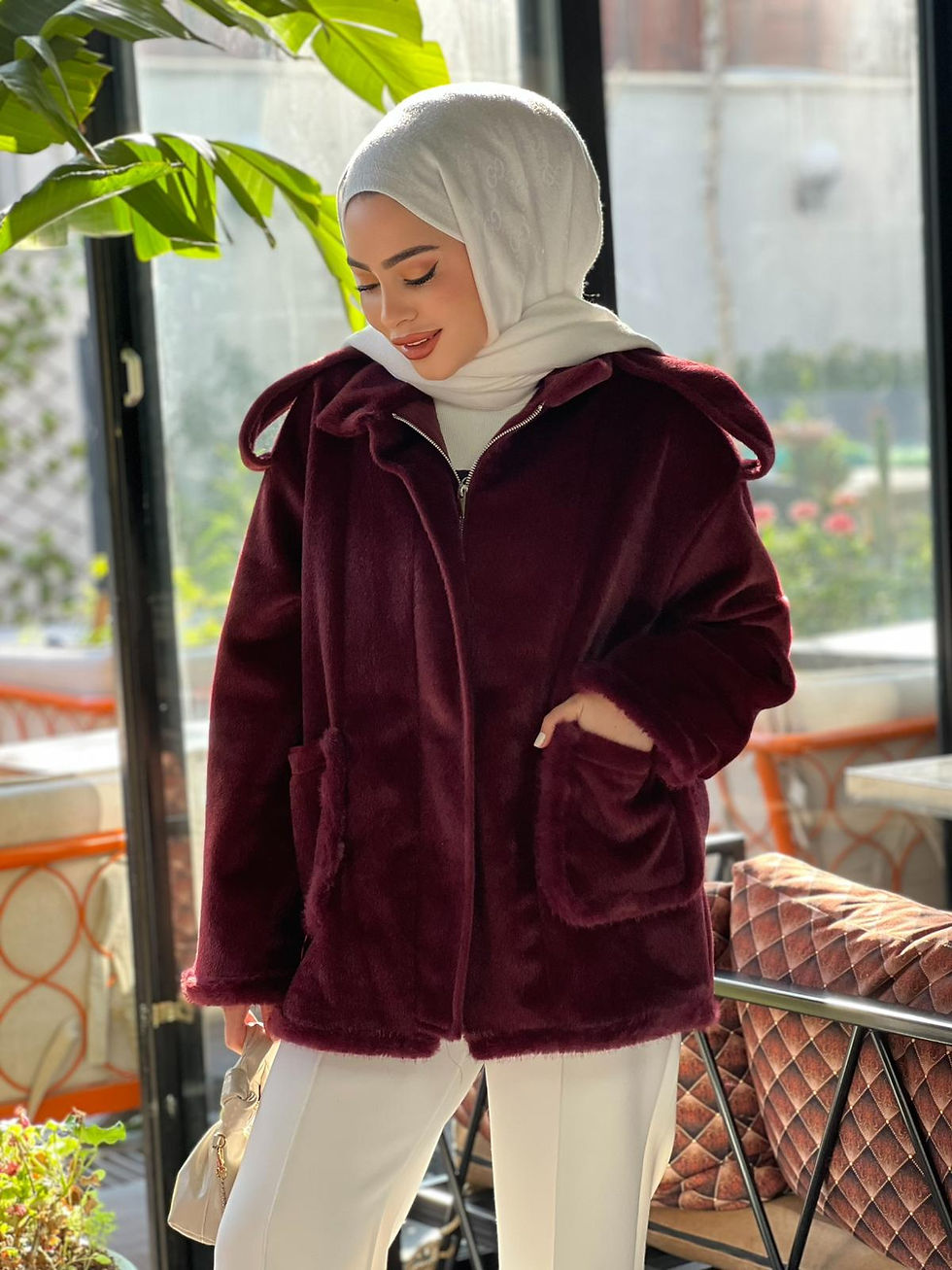 Küçük resim: Bordo Keçe Kaban Kopyası