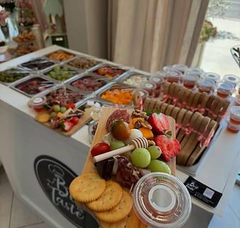 Charcuterie cart event display