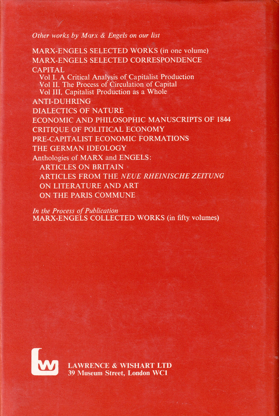 Theories of Surplus Value: Karl Marx