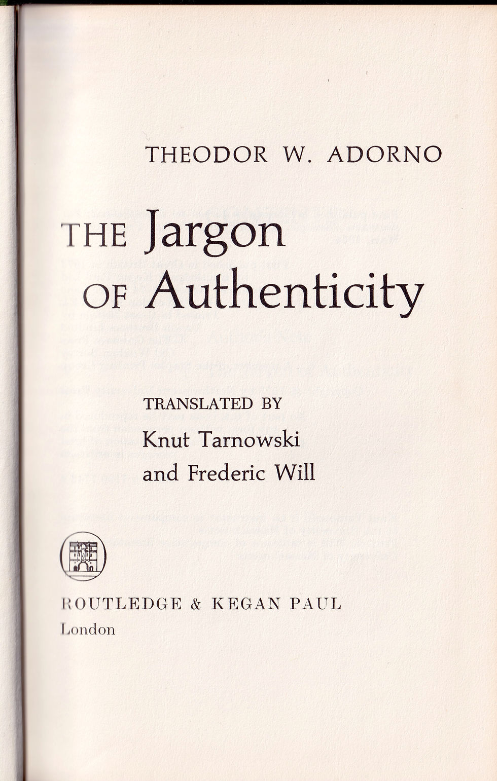 The Jargon of Authenticity