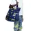 Thumbnail: SP5DER 5STAR PRINT XL TOTE NAVY/YELLOW