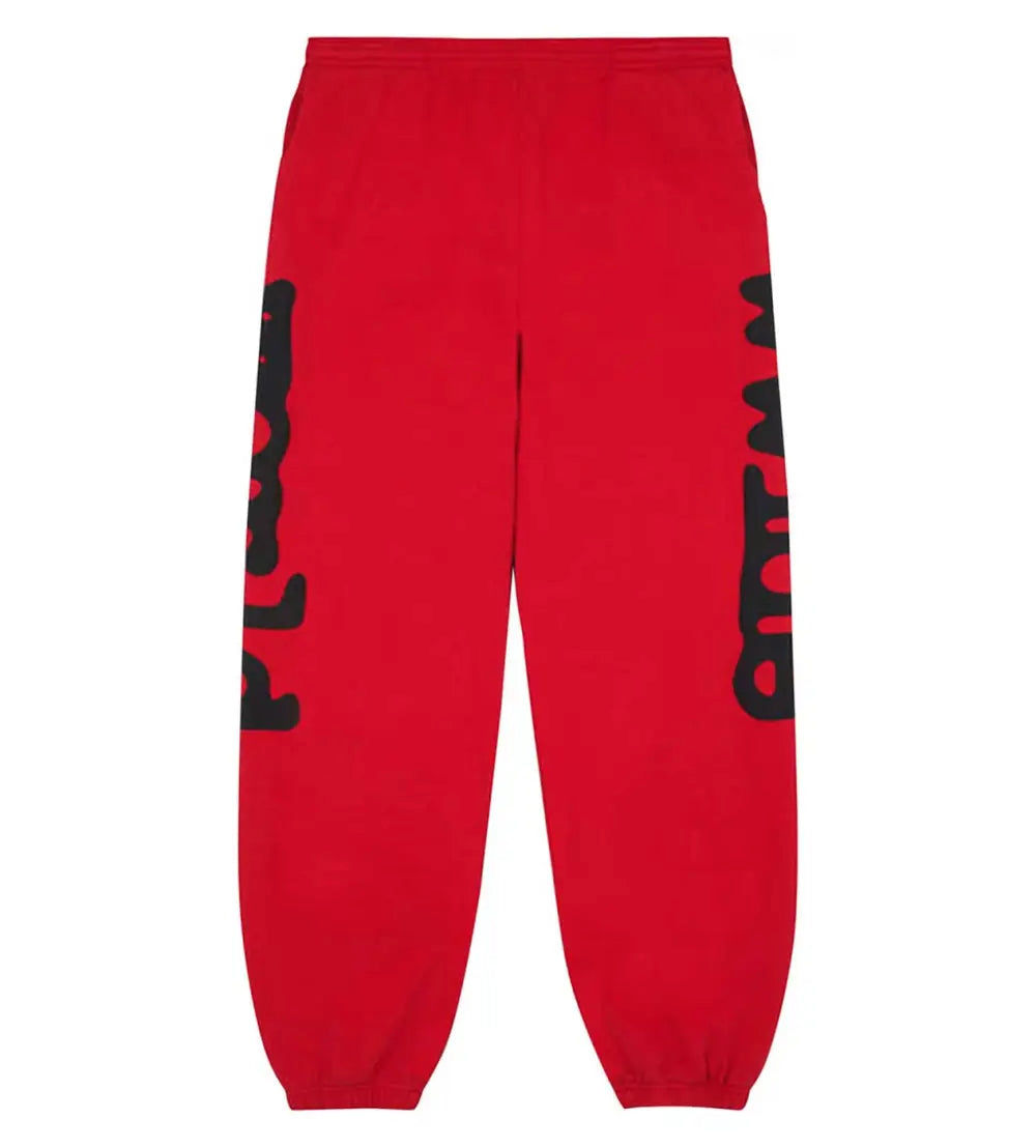 Sp5der Beluga Red Sweatpants