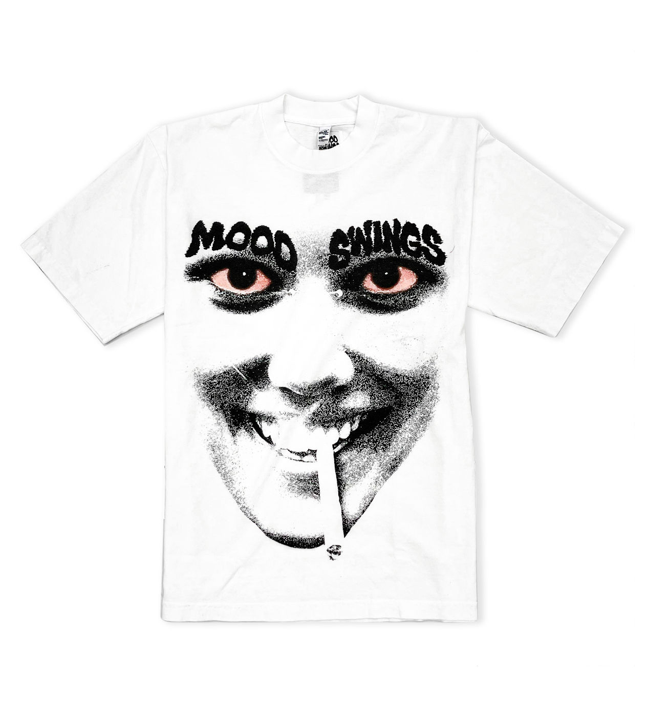 MOOD SWINGS FACE TEE WHITE