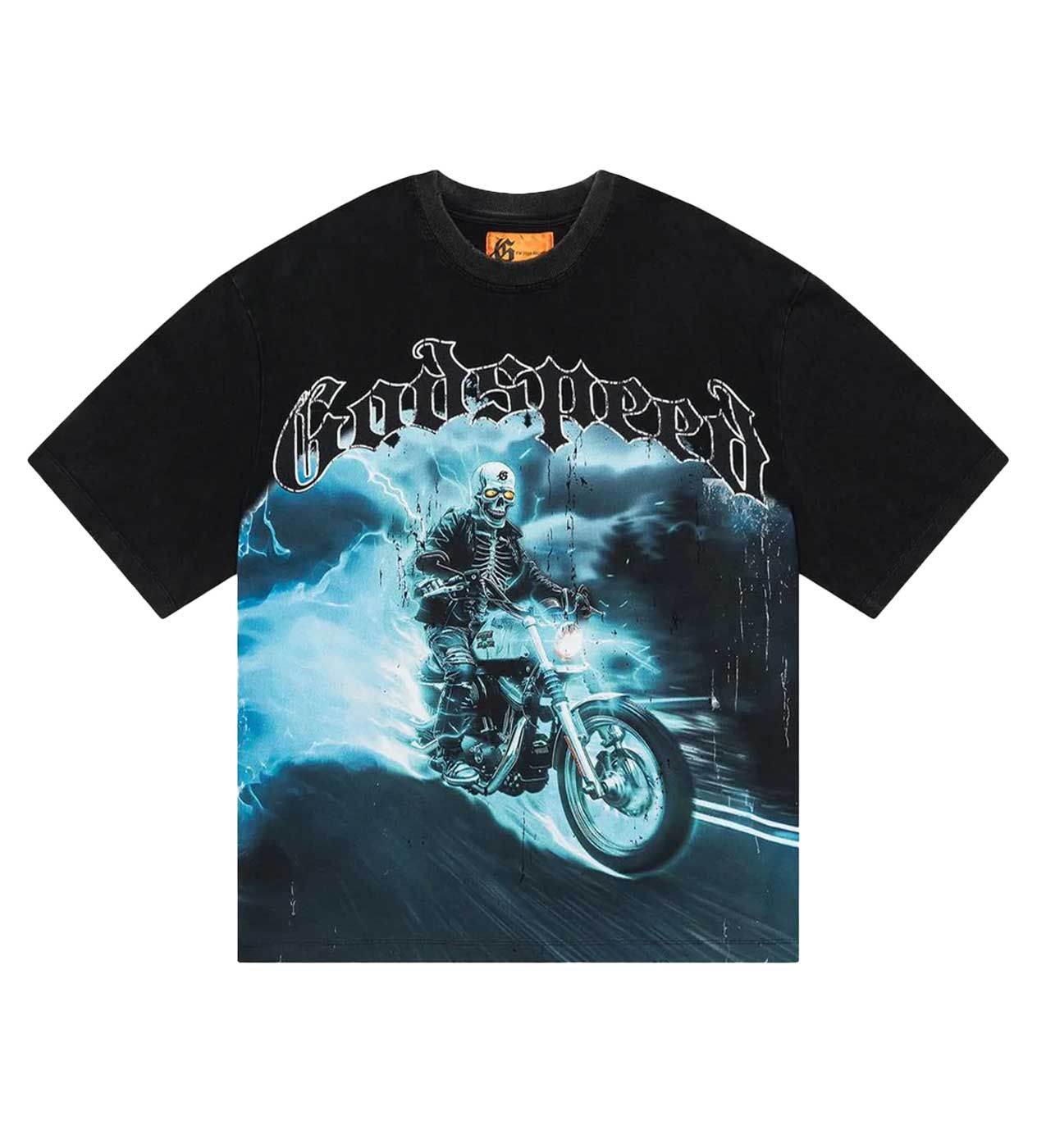 GODSPEED BLU FLAME TEE BLACK