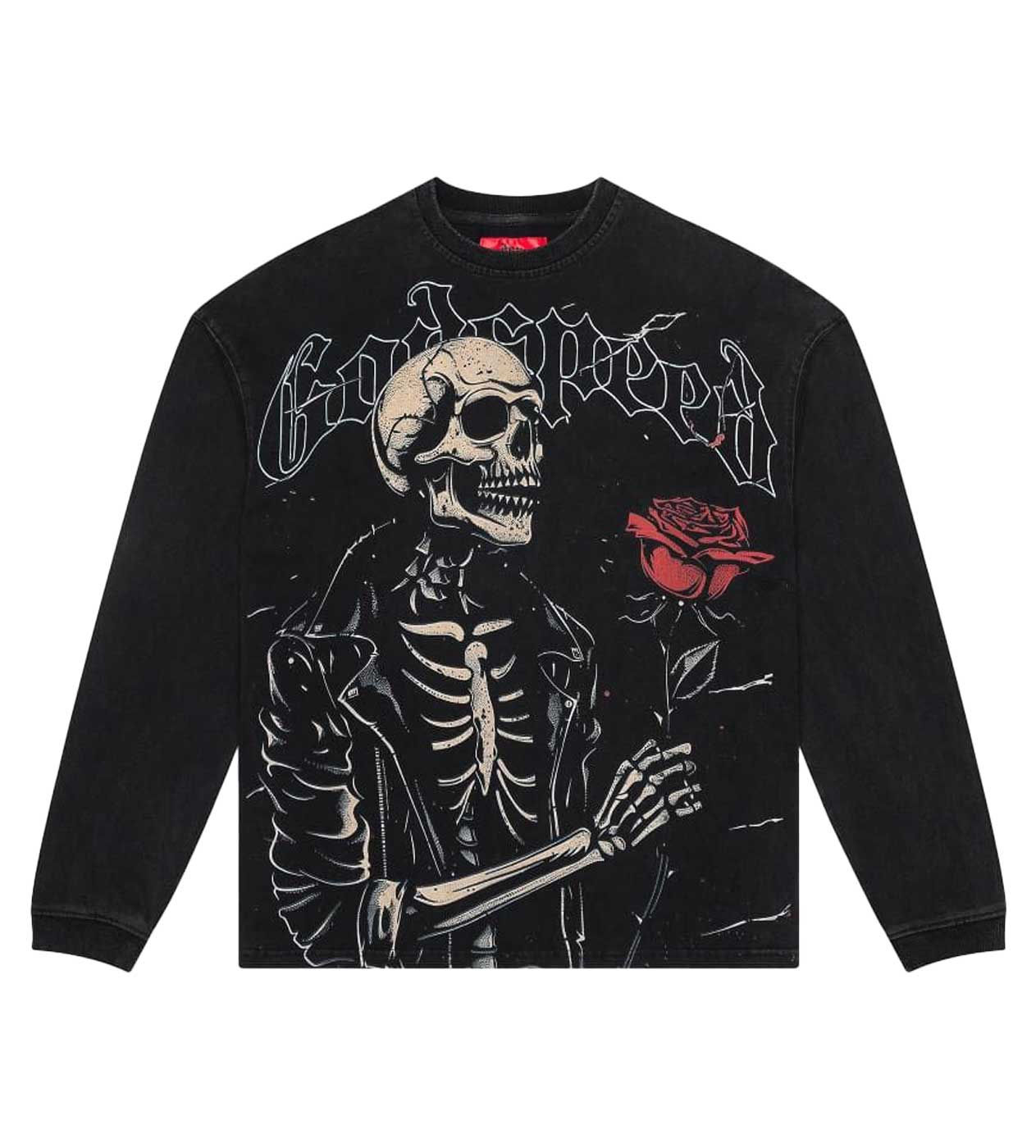 GODSPEED VALENTINE L/S TEE WASHED BLACK