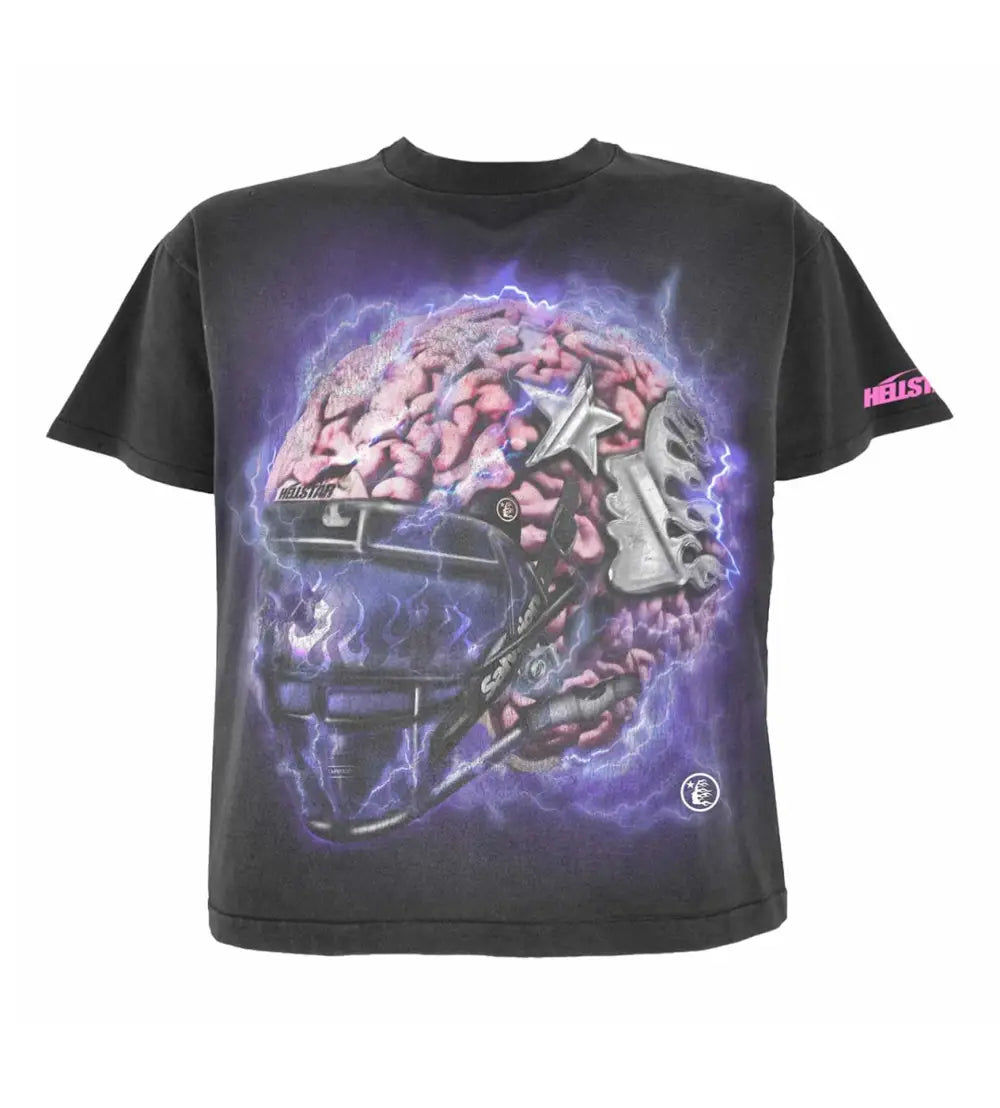 Hellstar Studios Brain Helmet Tee Faded Black