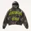 Thumbnail: Skull&Branches&Graphic Print Slant Pockets Hoodie