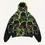 Thumbnail: Skull Print Slant Pockets Hoodie
