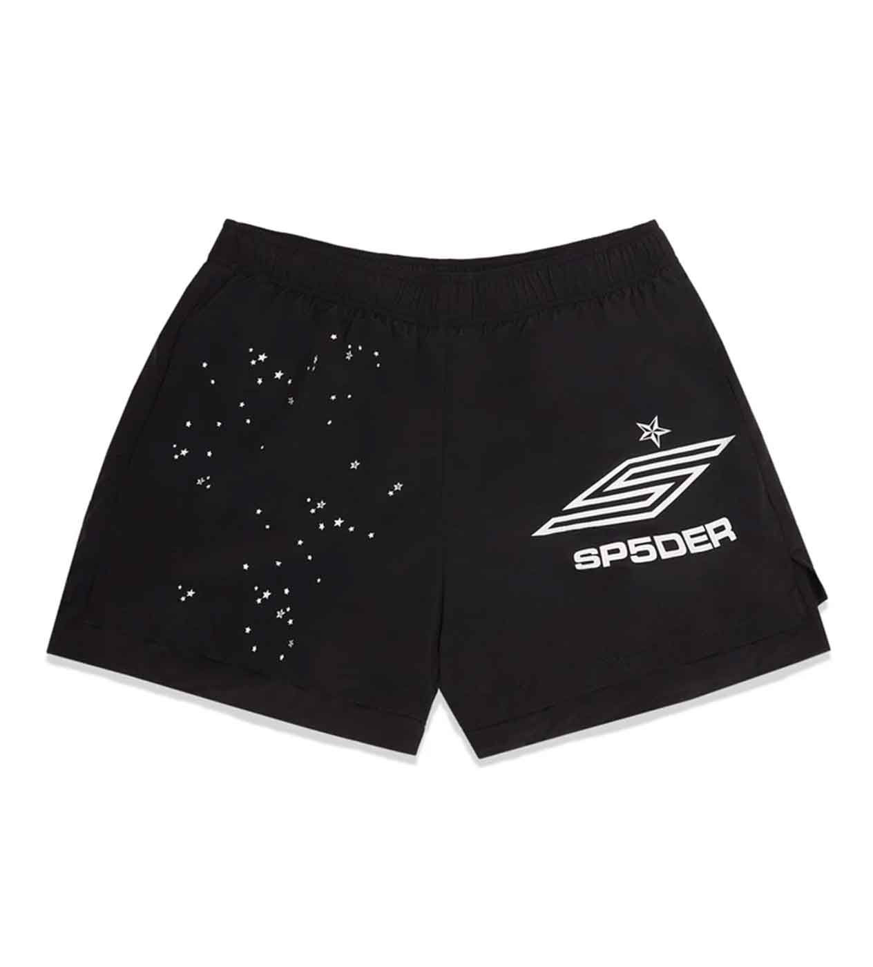 SP5DER PRO DOUBLE LAYER SHORTS BLACK
