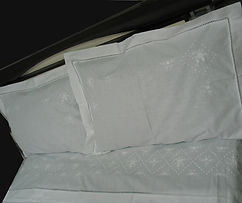 Percale Cotton hand embroidered bed sheet set.