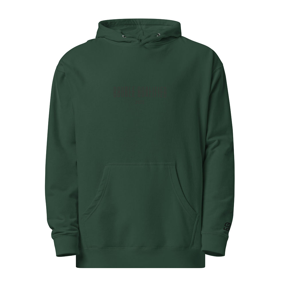 Thumbnail: "Double Qualified" - Screen Printed - Hoodie - Black Lettering
