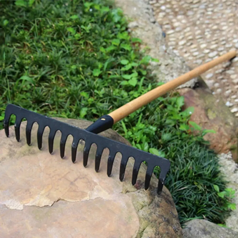 Farming Rake Stainless Steel Rake 14-Tooth (pole not included)