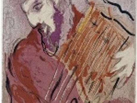 “David and his harp” by Marc Chagall