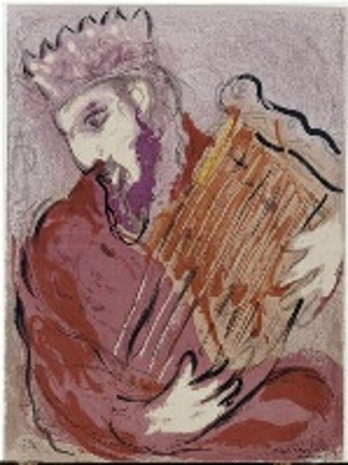 “David and his harp” by Marc Chagall