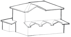 Schematic Design for house - massing and form developed
