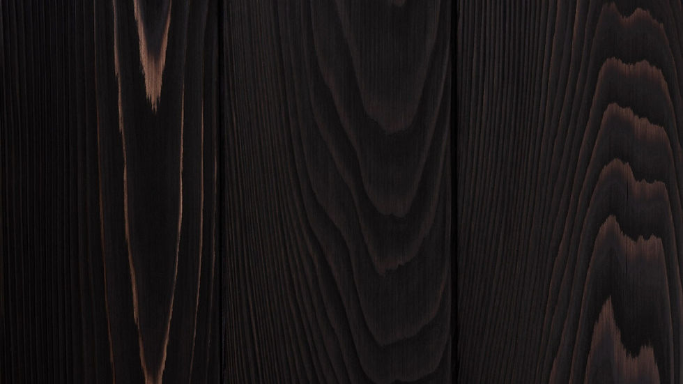 photograph of shou sugi ban wood, near-black