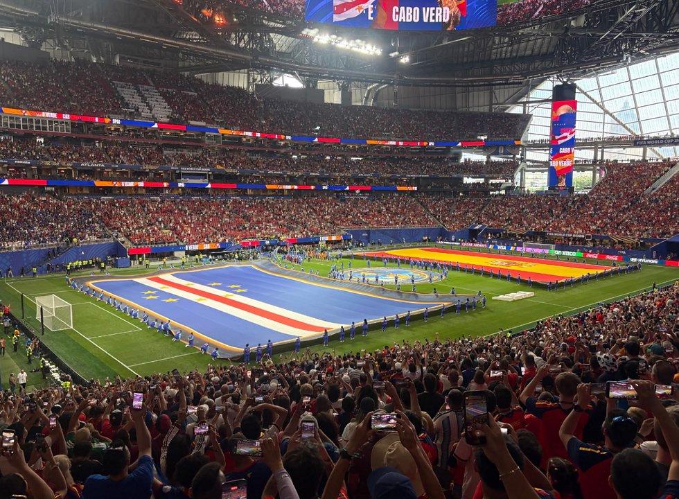Jacob and about 70,000 other people waiting for the match to start