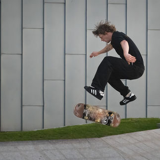 skateboarder jumping