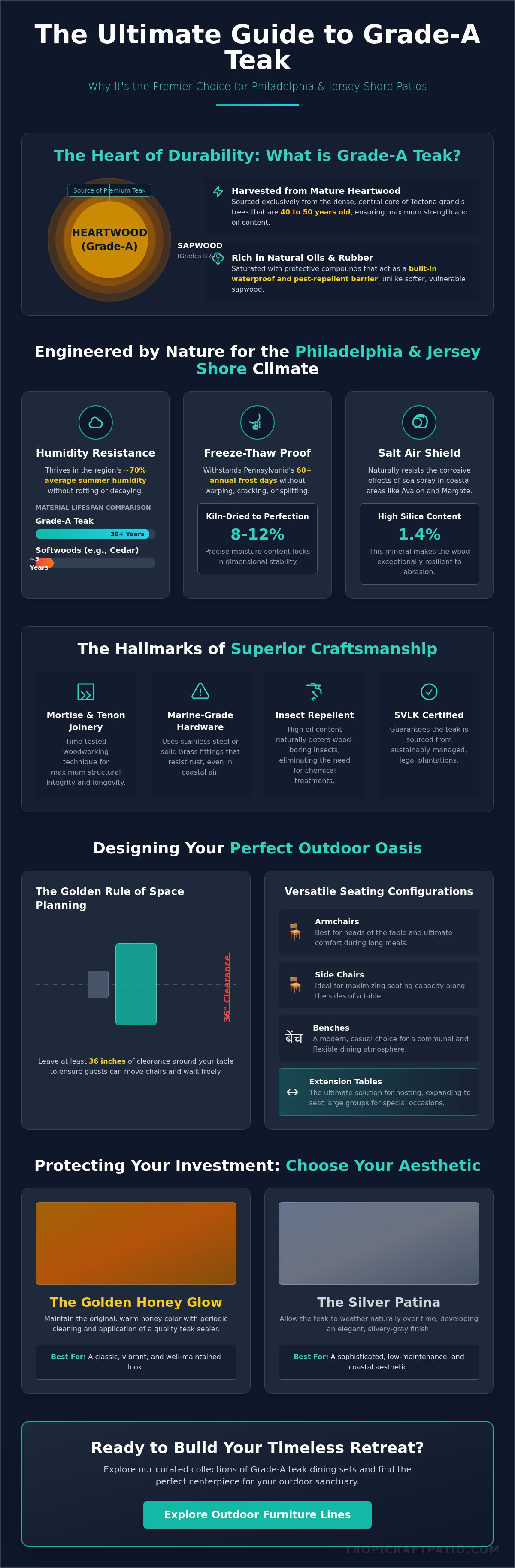 Teak outdoor dining set