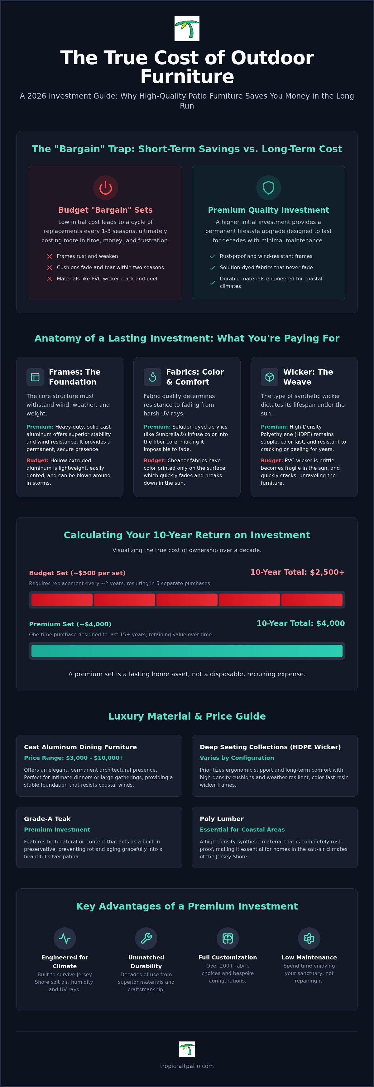 How much does high quality patio furniture cost
