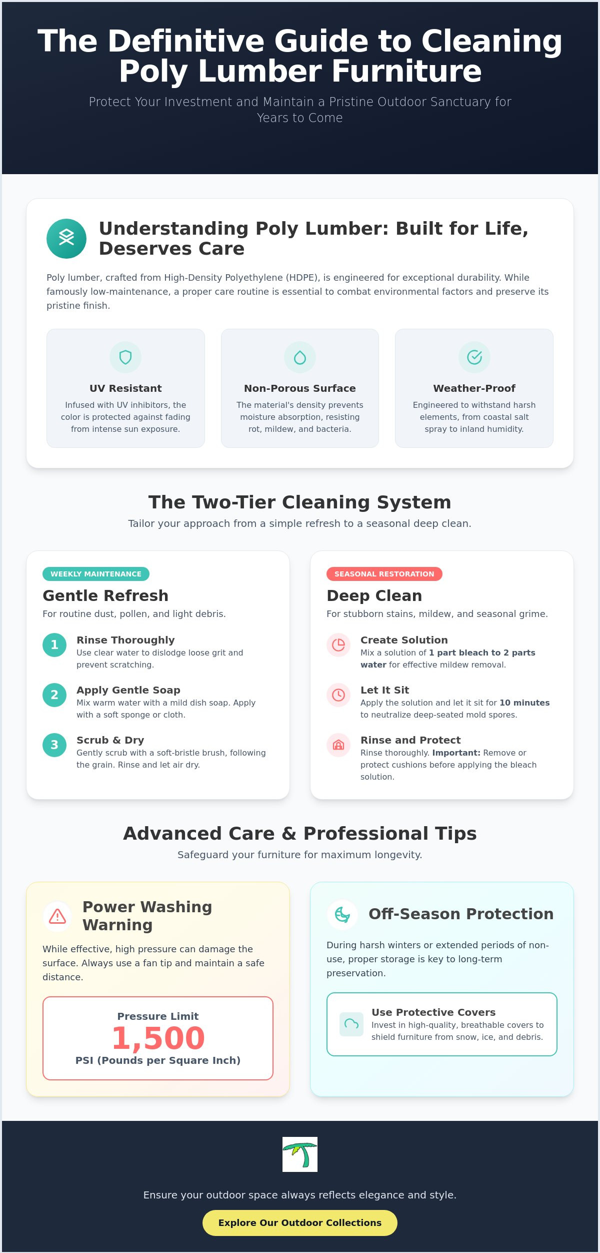 How to clean poly lumber furniture